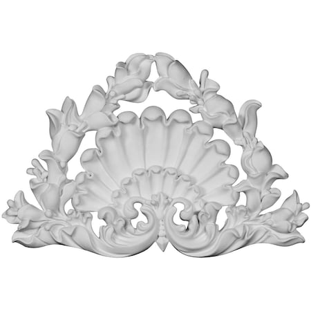 Ekena Millwork 8 1/4"W x 5 1/4"H x 5/8"P Shell Center Onlay ONL08X05X00SH